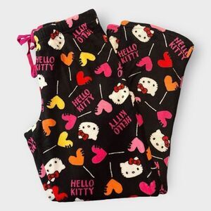 Hello Kitty “Heart Suckers” Fuzzy Soft Touch Pajama Pants Womens size X-Large